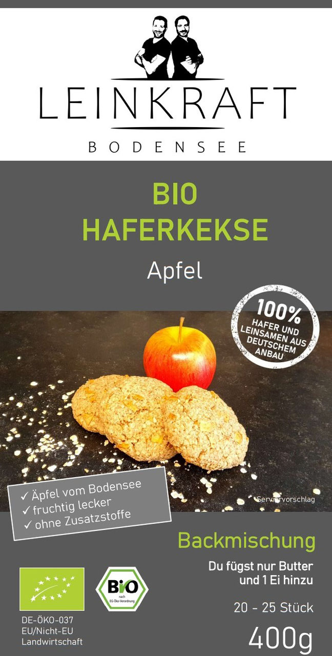 Bio Haferkekse Backmischung  Apfel