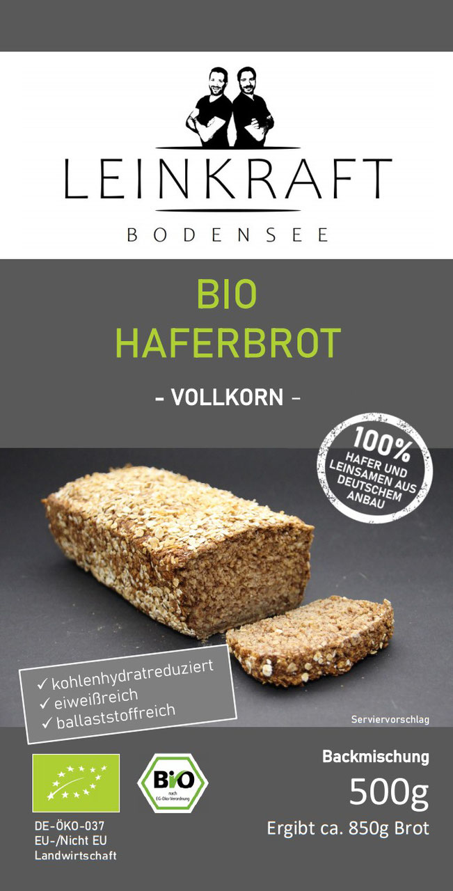 Bio Haferbrot Vollkorn Backmischung