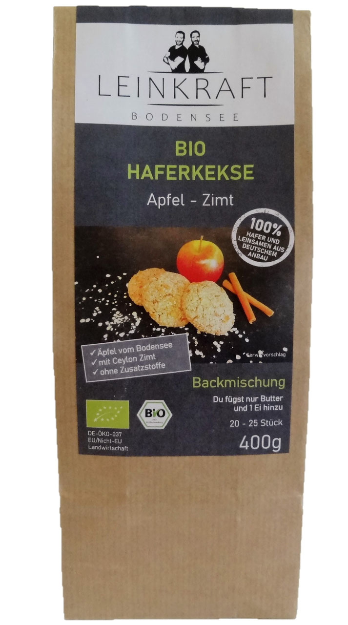 Bio Haferkekse Backmischung Apfel Zimt