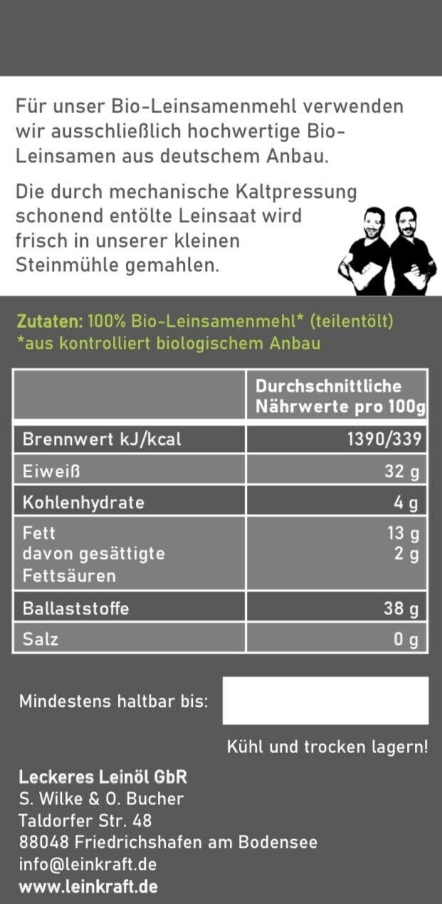 Bio Leinsamenmehl Extra Fein