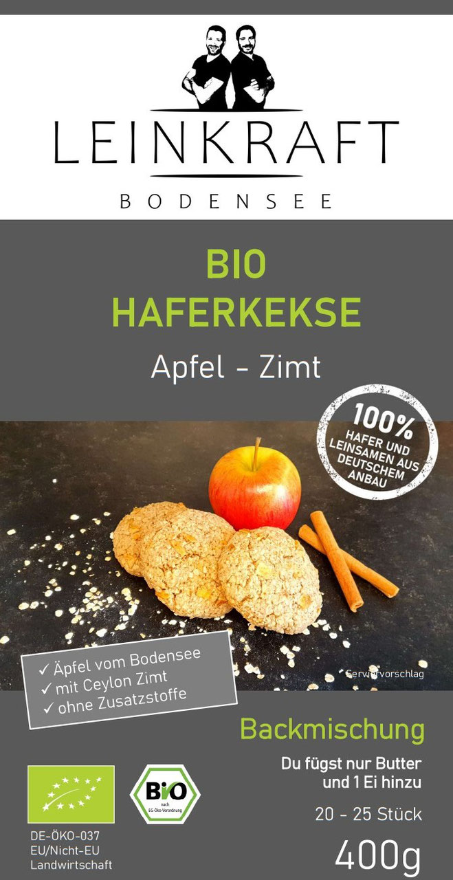 Bio Haferkekse Backmischung Apfel Zimt